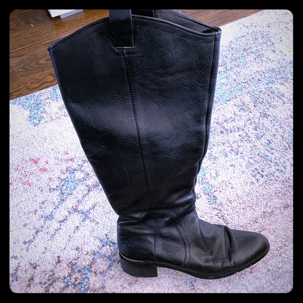 Black talk riding boots